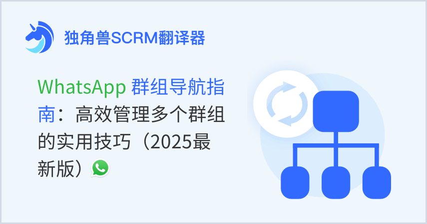 WhatsApp群组导航指南：高效管理多个群组的实用技巧（2025最新版）