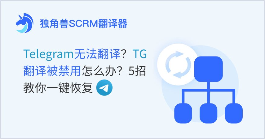 Telegram无法翻译?TG翻译被禁用怎么办?5招教你一键恢复